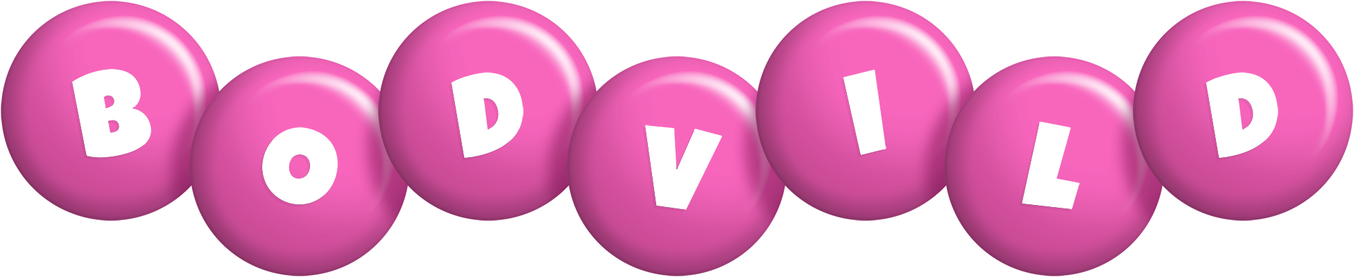 Bodvild candy-pink logo