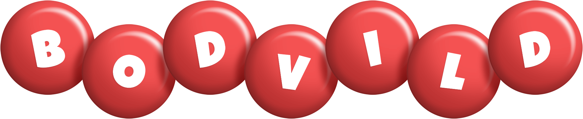 Bodvild candy-red logo