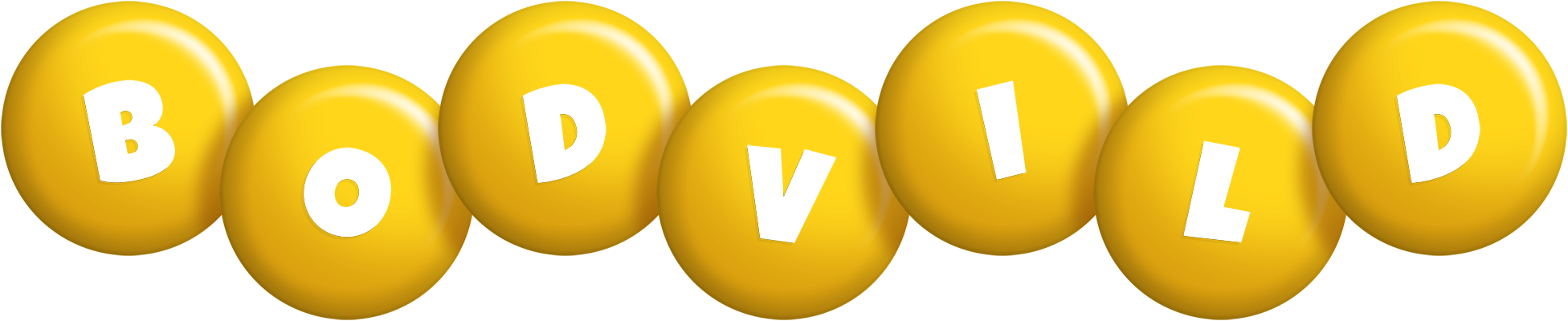 Bodvild candy-yellow logo