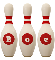 Boe bowling-pin logo