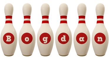 Bogdan bowling-pin logo