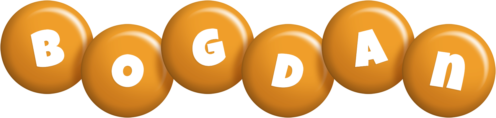 Bogdan candy-orange logo