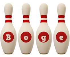 Boge bowling-pin logo