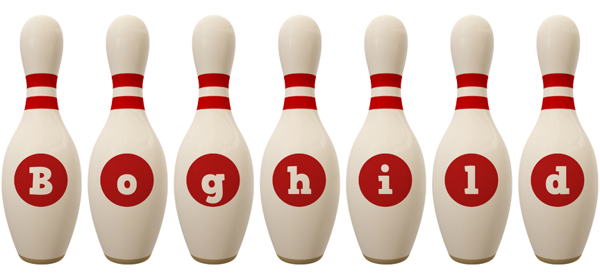 Boghild bowling-pin logo