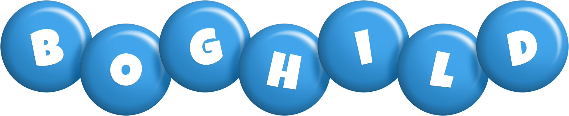 Boghild candy-blue logo