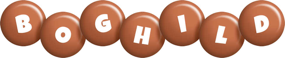 Boghild candy-brown logo