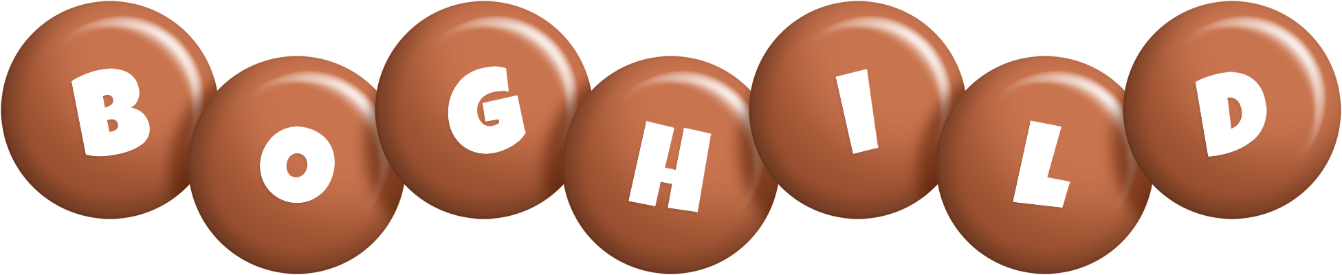 Boghild candy-brown logo