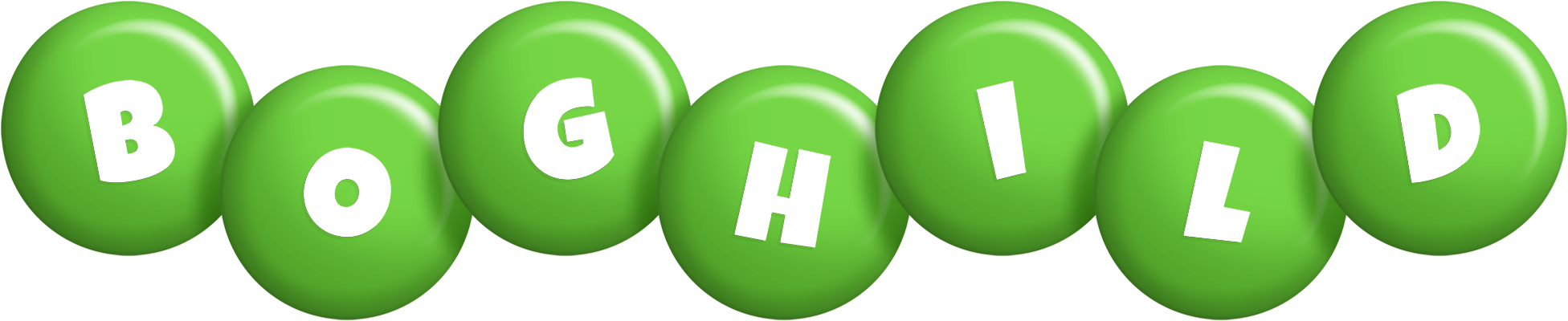 Boghild candy-green logo