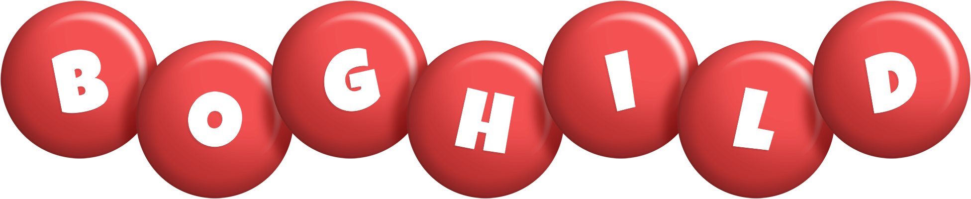 Boghild candy-red logo
