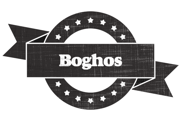 Boghos grunge logo
