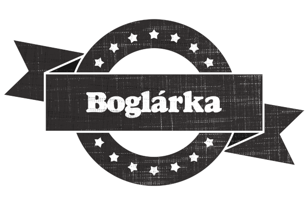 Boglárka grunge logo