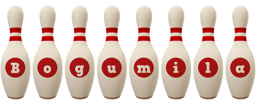 Bogumila bowling-pin logo