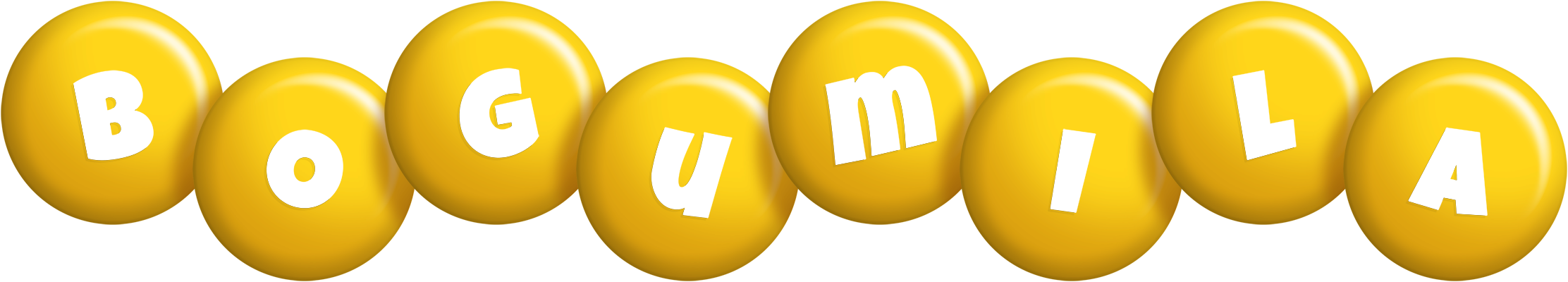 Bogumila candy-yellow logo