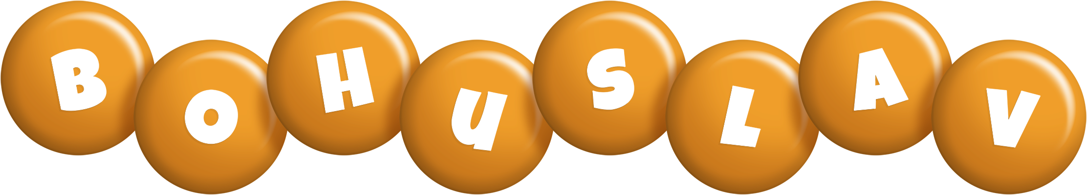 Bohuslav candy-orange logo