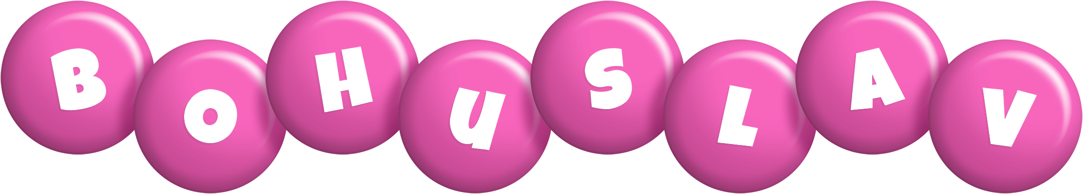 Bohuslav candy-pink logo
