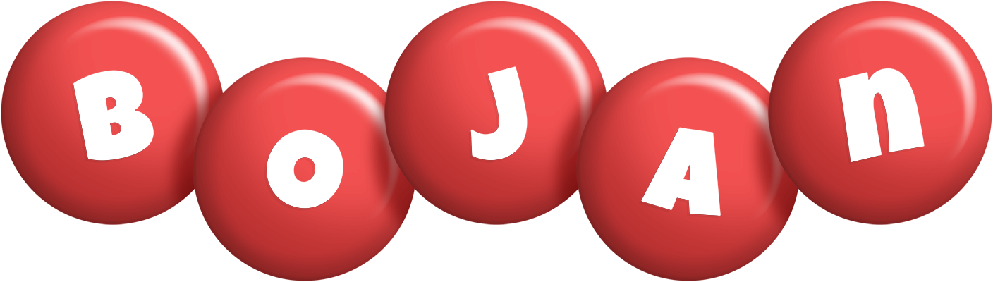 Bojan candy-red logo