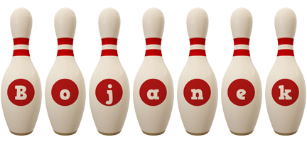 Bojanek bowling-pin logo