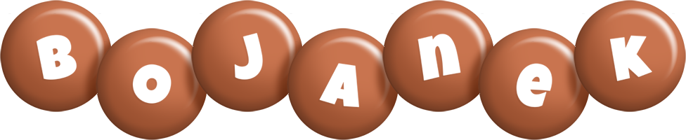 Bojanek candy-brown logo