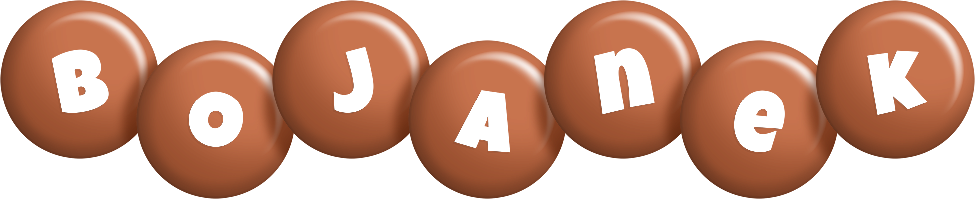 Bojanek candy-brown logo