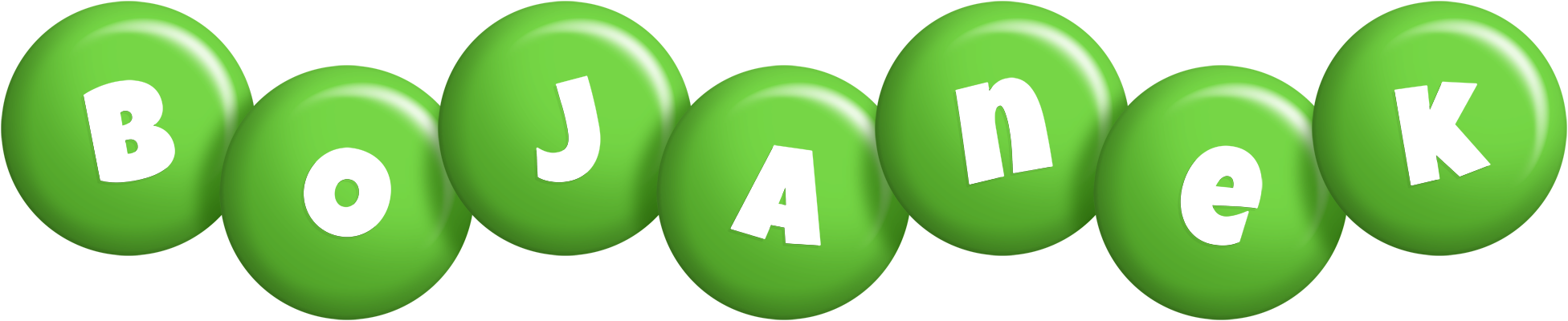 Bojanek candy-green logo