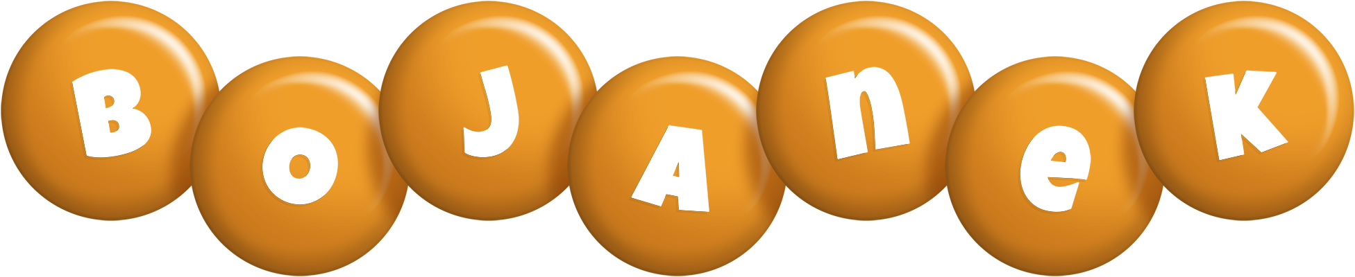 Bojanek candy-orange logo