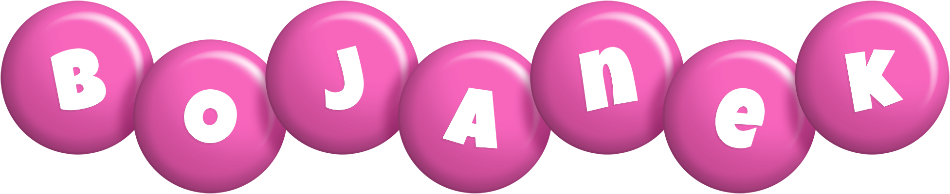 Bojanek candy-pink logo