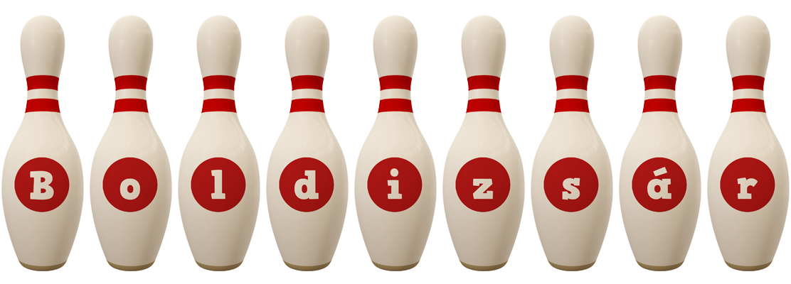 Boldizsár bowling-pin logo