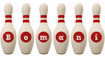 Bomani bowling-pin logo