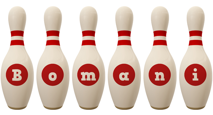 Bomani bowling-pin logo