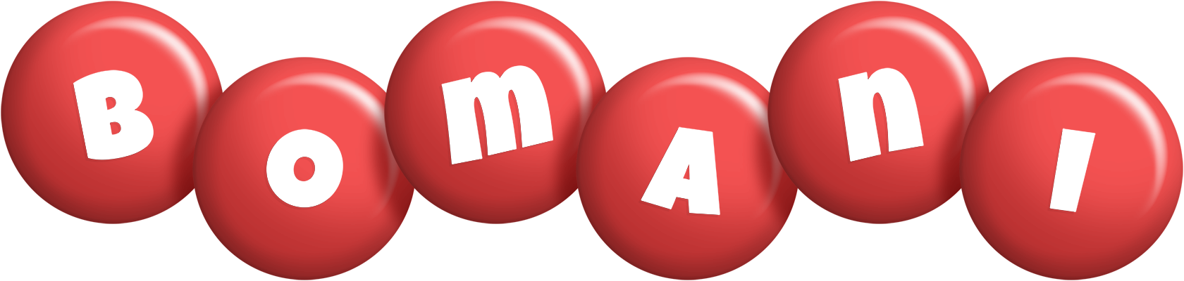 Bomani candy-red logo