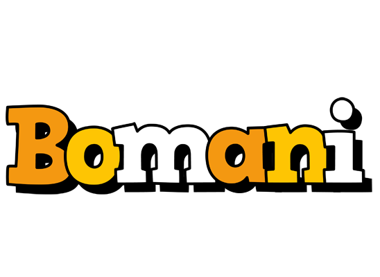 Bomani cartoon logo