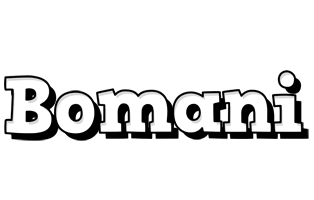 Bomani snowing logo