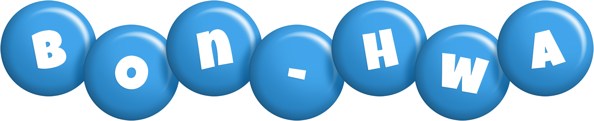 Bon-Hwa candy-blue logo