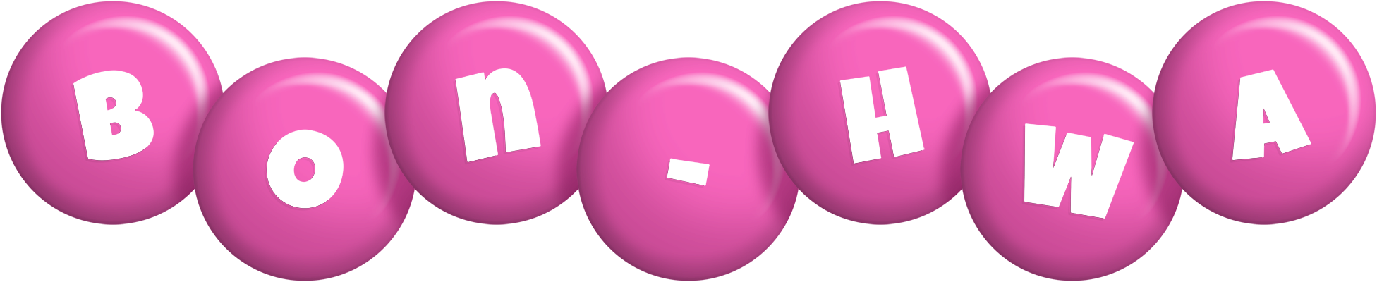 Bon-Hwa candy-pink logo