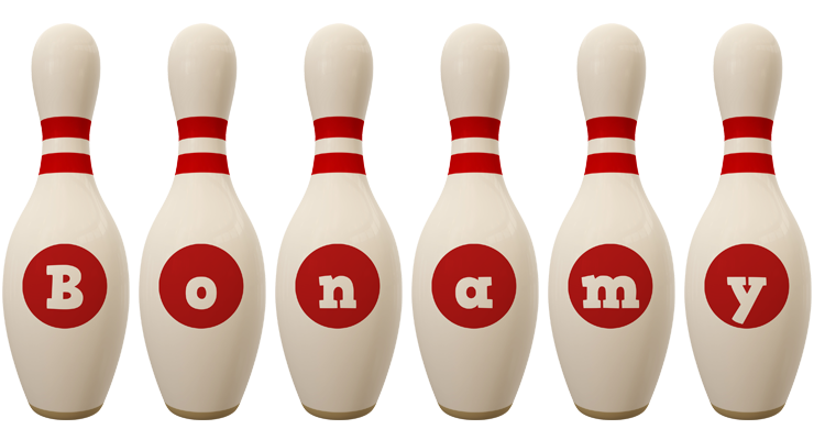 Bonamy bowling-pin logo