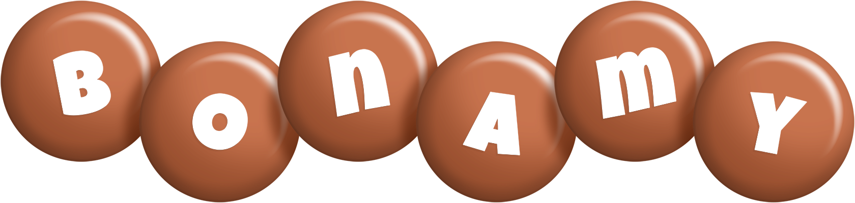 Bonamy candy-brown logo