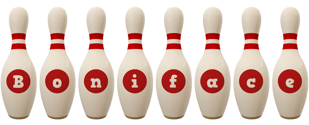 Boniface bowling-pin logo