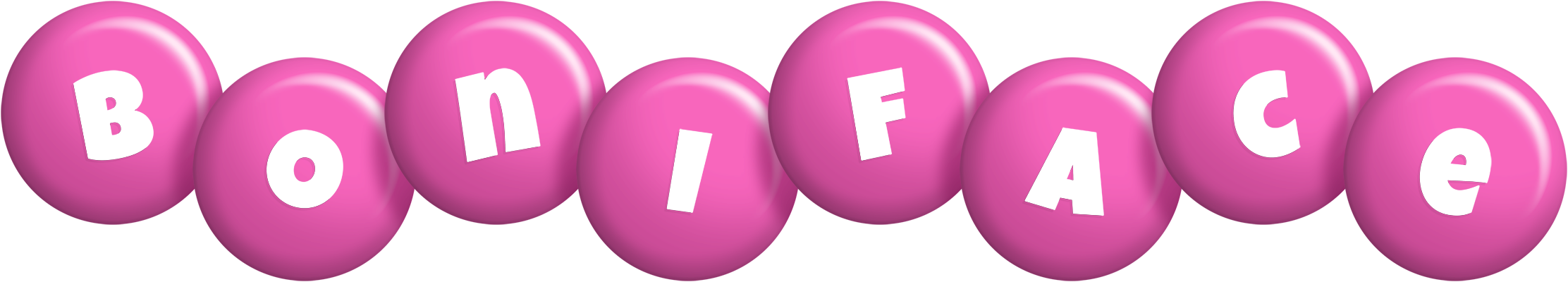 Boniface candy-pink logo