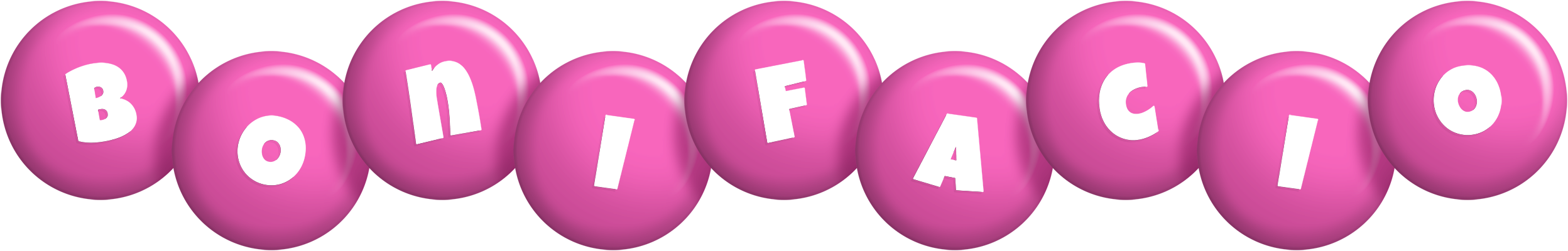 Bonifacio candy-pink logo