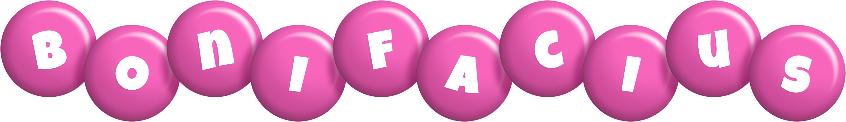 Bonifacius candy-pink logo