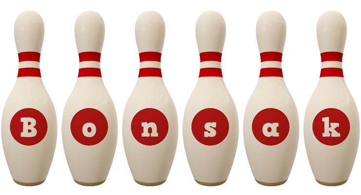 Bonsak bowling-pin logo
