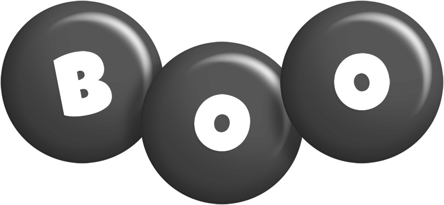 Boo candy-black logo
