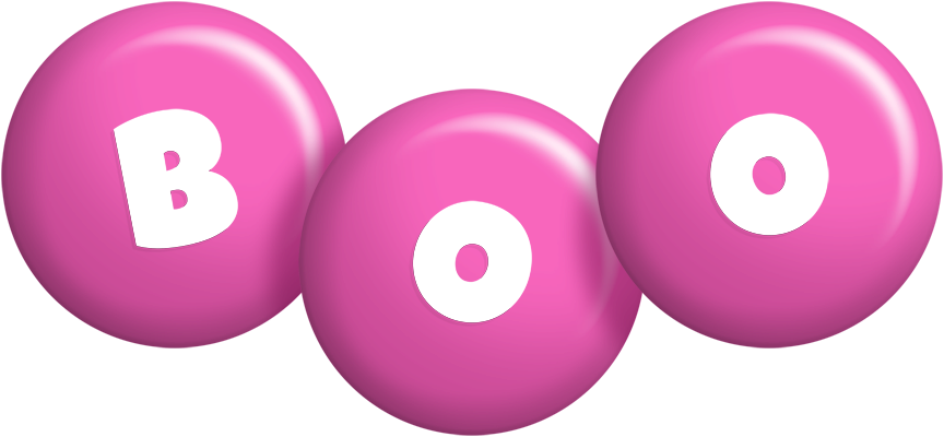 Boo candy-pink logo