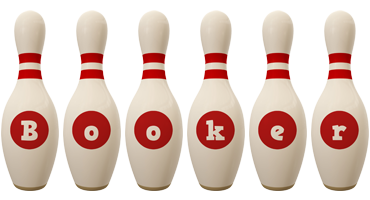 Booker bowling-pin logo