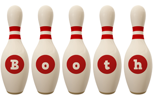Booth bowling-pin logo