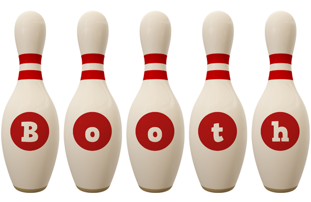 Booth bowling-pin logo