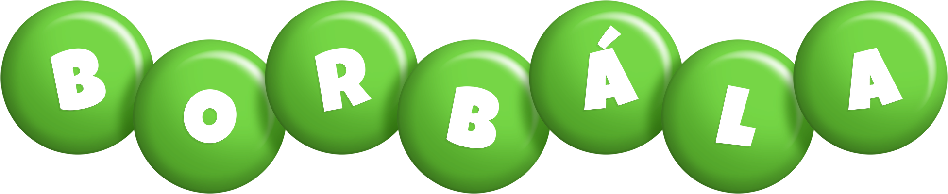 Borbála candy-green logo