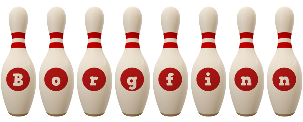 Borgfinn bowling-pin logo