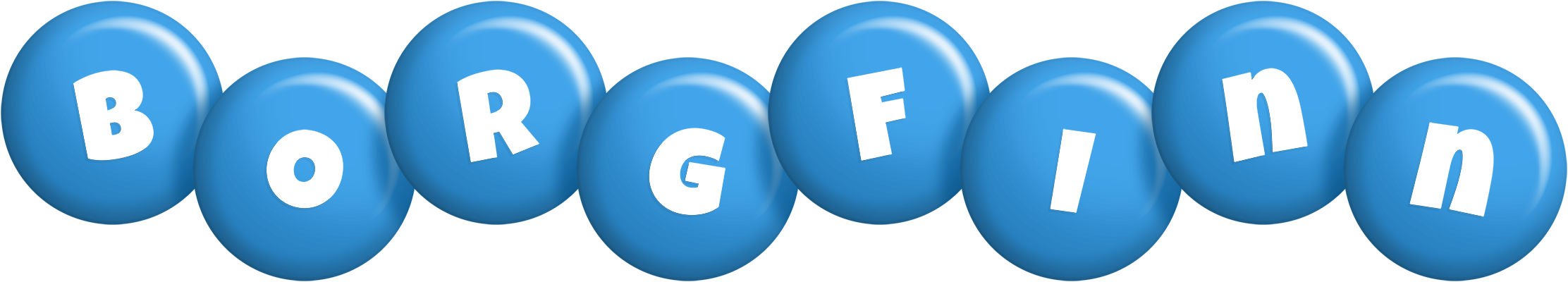 Borgfinn candy-blue logo