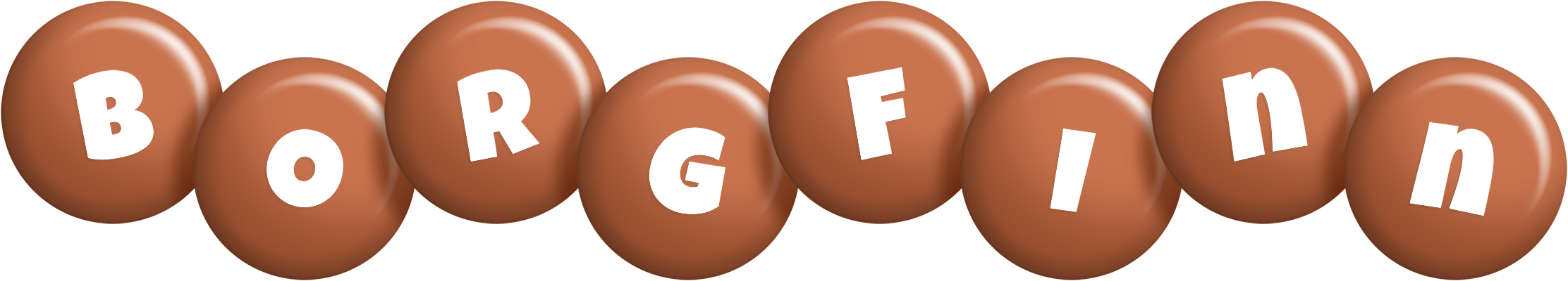 Borgfinn candy-brown logo